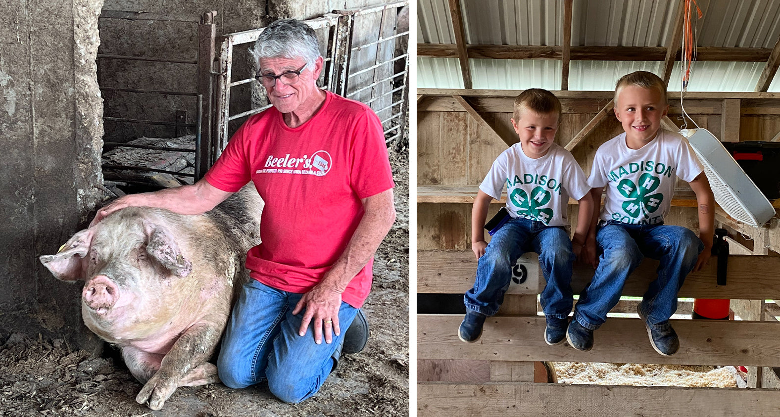 The generations of the Beelers posing for photos alt tag