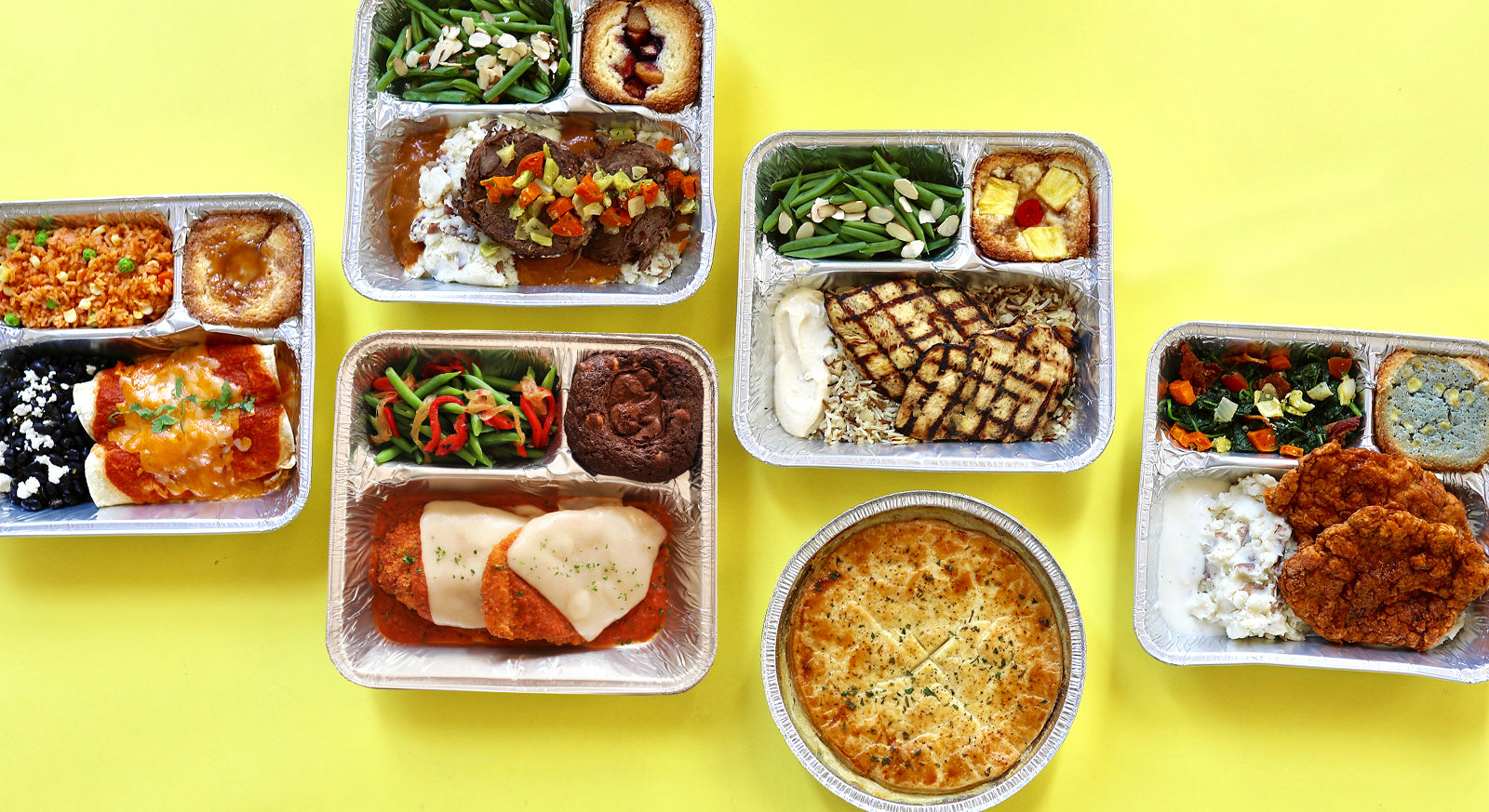 Selection of TV Dinners alt tag