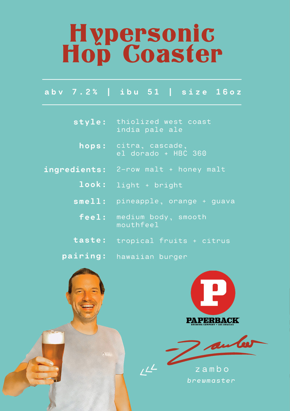 Hypersonic hop coaster by paperback brewing