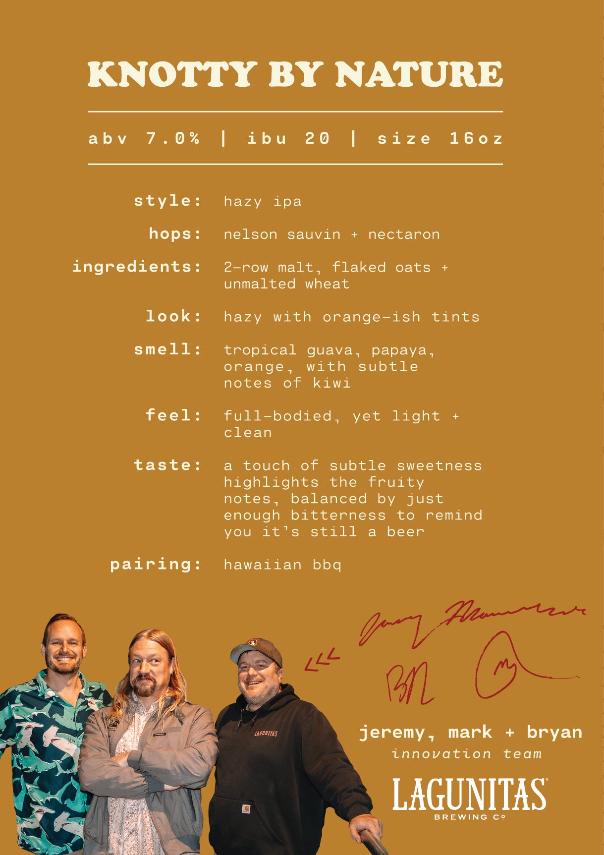 Lagunitas Brewing Co. Knotty By Nature Hazy IPA