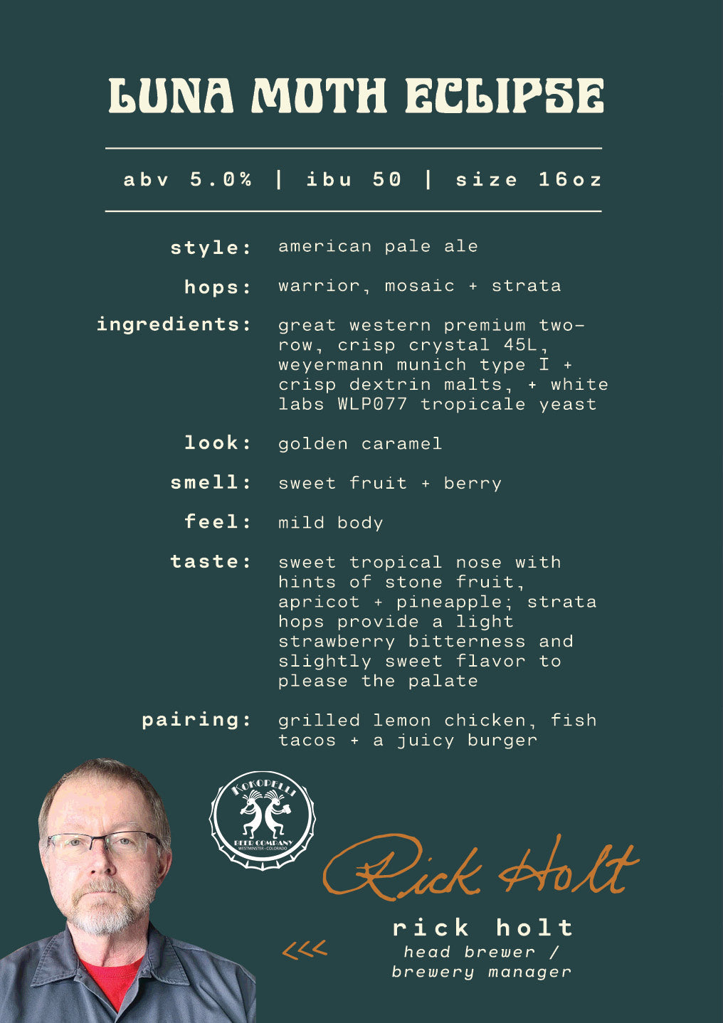 Luna Moth Eclipse an American pale ale by Kokopelli Beer Company