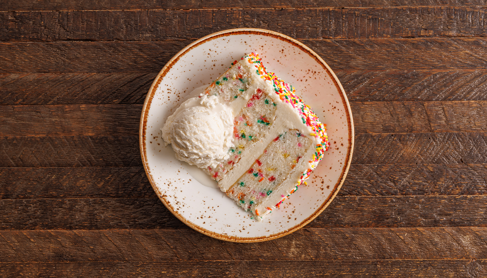Plate of Confetti Cake